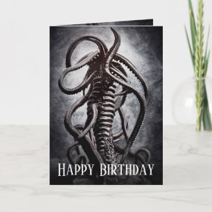 Creepy Statue einer alten Alien Karte