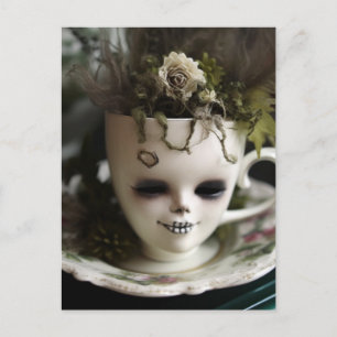 Creepy Teacup of Pflanze Postkarte