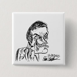 creepy villain cartoon button