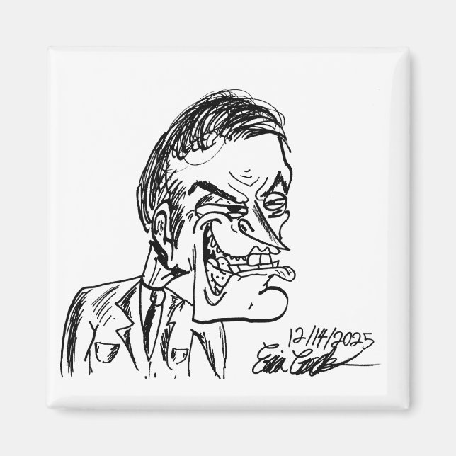 creepy villain cartoon magnet (Vorne)