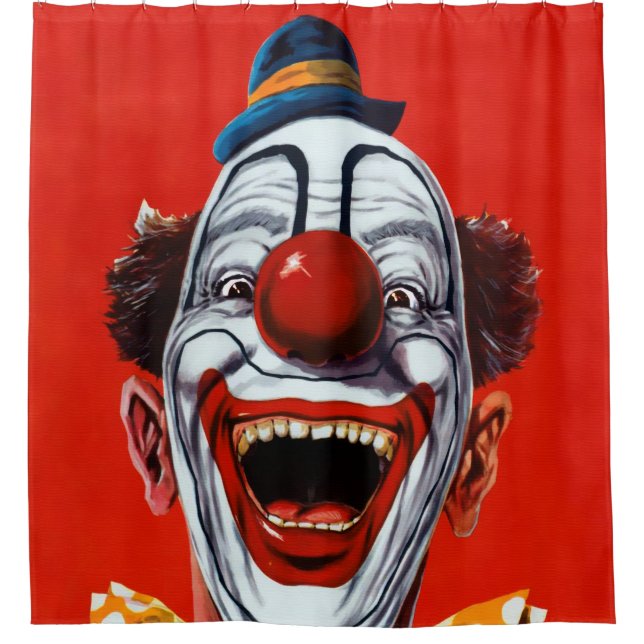 Creepy Vintag Clown Duschvorhang (Vorderseite)
