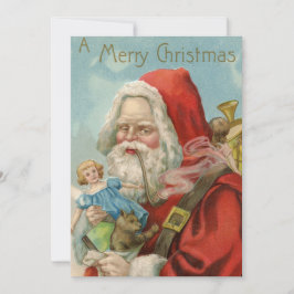 Creepy Vintag Santa Christmas Card Feiertagskarte