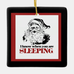 Creepy Vintag Santa Keramikornament