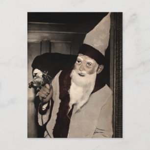 Creepy Vintag Santa Postcard Postkarte