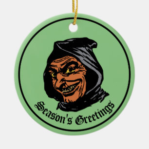 Creepy Weird Hooded Abbildung Keramik Ornament