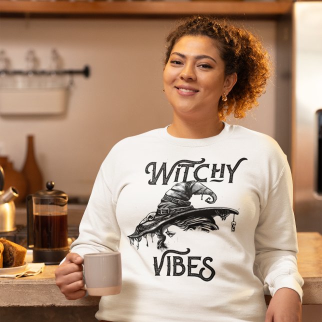 Creepy Witchy Vibes Sweatshirt Hoodie Womens (Von Creator hochgeladen)