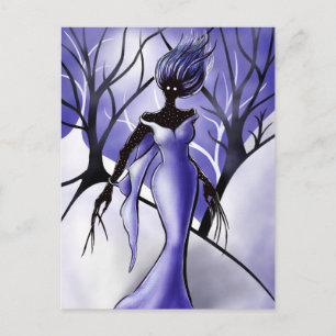 Creepy Woman Monster Macabre Art Postkarte