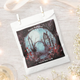 Creepy Woods Full Moon Happy Halloween Geschenktütchen