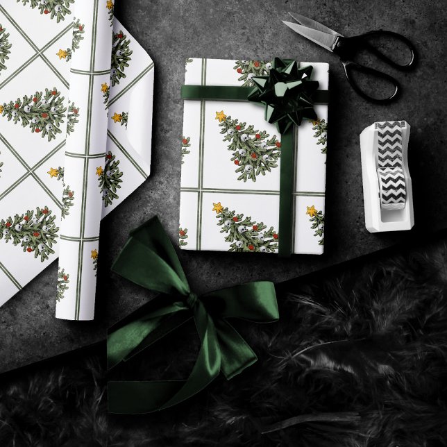 Creepy XMAS | Eine sehr gotische Weihnachtsbaumgru Geschenkpapier (Von Creator hochgeladen)