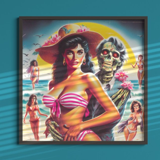 Creepy Zombie Beach Pin-up Poster (Von Creator hochgeladen)