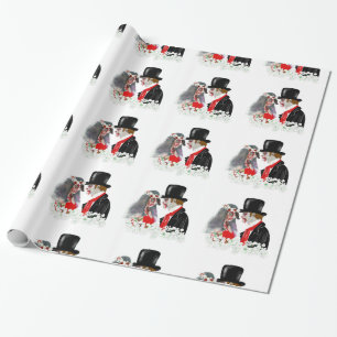 Creepy Zombie Braut und Bräutigam Hochzeitsgeschen Geschenkpapier