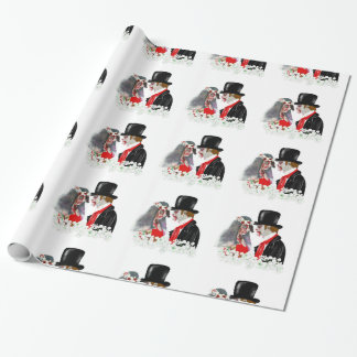 Creepy Zombie Braut und Bräutigam Hochzeitsgeschen Geschenkpapier