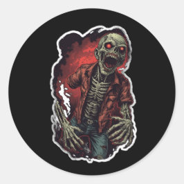 Creepy Zombie Halloween Sticker | Untot