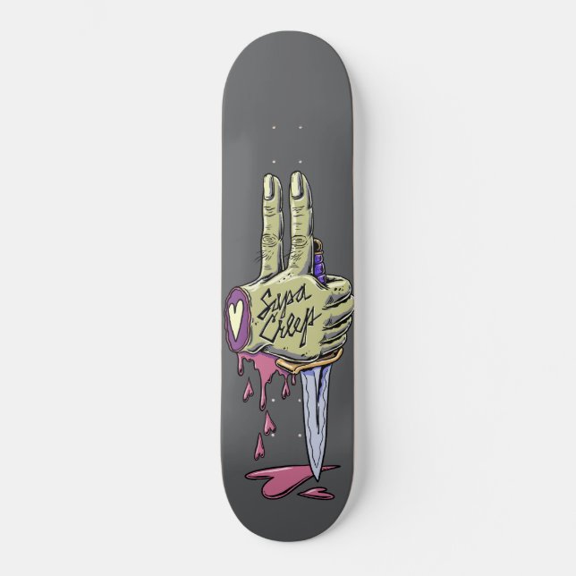 Creepy Zombie Hand Skateboard 8,0 (Vorderseite)