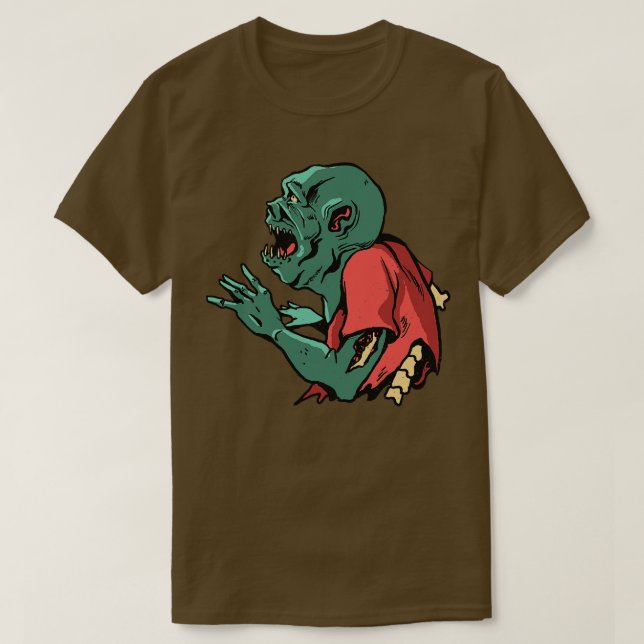 Creepy Zombie Illustration 1 T-Shirt (Design vorne)