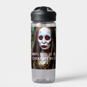 Creepy Zombie Monogramm Wasser Flasche