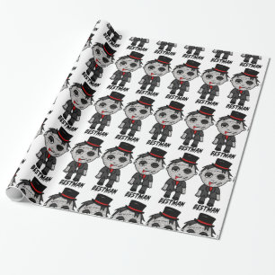 Creepy Zombie Trauzeuge bei Wedding Gift Wrap Geschenkpapier