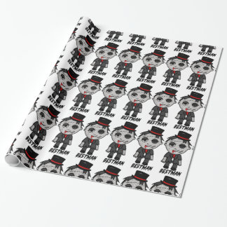 Creepy Zombie Trauzeuge bei Wedding Gift Wrap Geschenkpapier