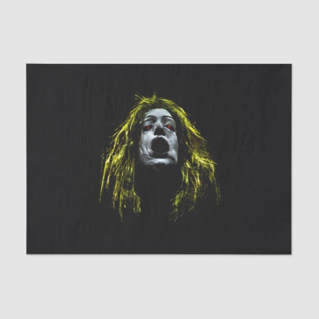 Creepy zombie woman Gesicht Seidenpapier (Vorderseite)