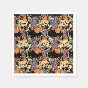 Creepy Zombies Spooky Halloween-Party Serviette
