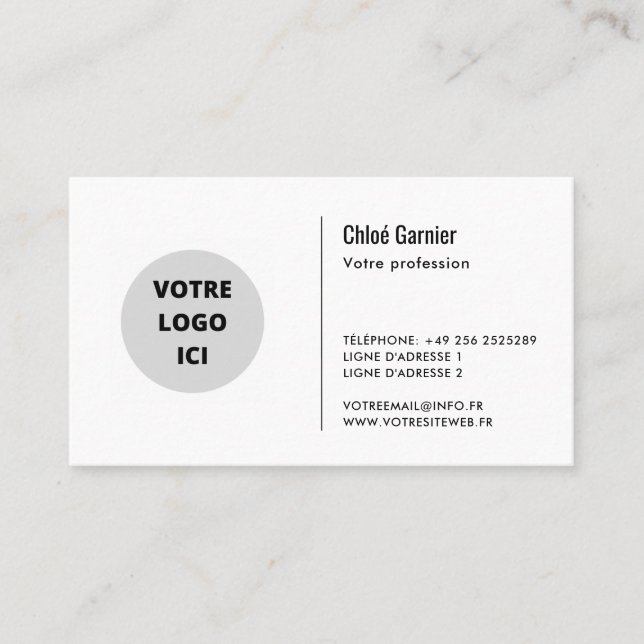 Créez Votre Propre Carte de Visite Visitenkarte (Vorderseite)