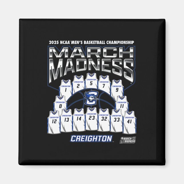 Creighton March Madness 2025 Men's Sketll Nil  Magnet (Vorne)