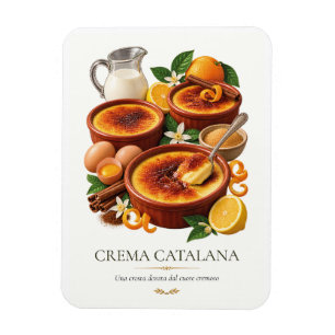 Crema Catalana – Vintage italienisches Dessert Magnet