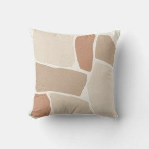 Creme-Aprikosen-Organisches-Patchwork Kissen