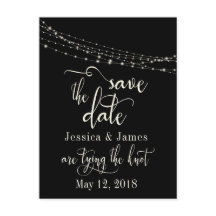 Creme auf Black 32 mit Lights Save the Date