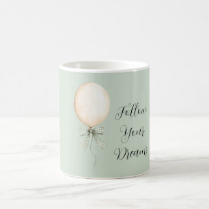 Creme-Ballon-Minz-Schleifen-Träume Kaffeetasse