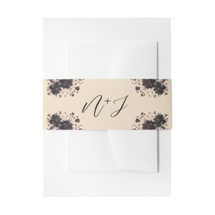 Creme Beige Vintage Shabby Chic Schwermütig Floral Einladungsbanderole
