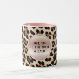 Creme Black Brown Leopard Blush Pink Tasse