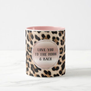 Creme Black Brown Leopard Blush Pink Tasse
