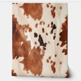 Creme Black Brown Südwest Cowhide Tapete