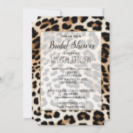 Creme Black Leopard Print Einladung