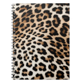 Creme Black Leopard Print Notizblock