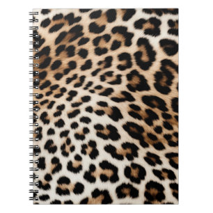 Creme Black Leopard Print Notizblock