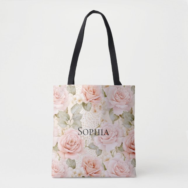 Creme Blush Pink Roses Brautparty (Vorderseite)