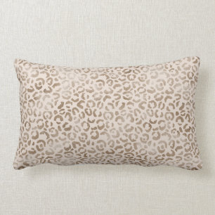 Creme Brown Leopard Print Lendenkissen