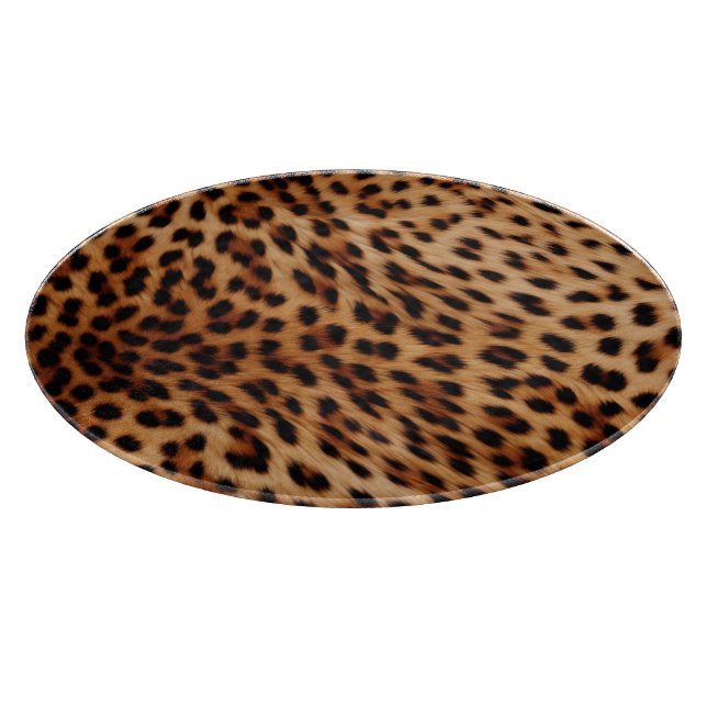 Creme Brown Leopard Print Schneidebrett (Ecke)
