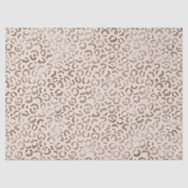 Creme Brown Leopard Print          Seidenpapier (Vorderseite)