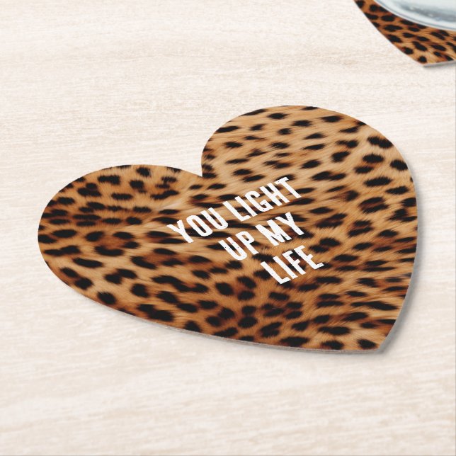 Creme Brown Leopard Print Untersetzer (angewinkelt)