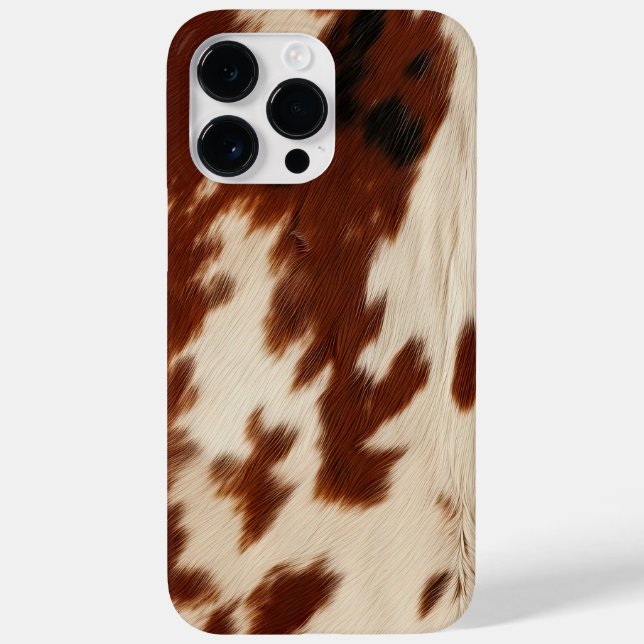Creme Brown Western Cowhide Case-Mate iPhone Hülle (Rückseite)