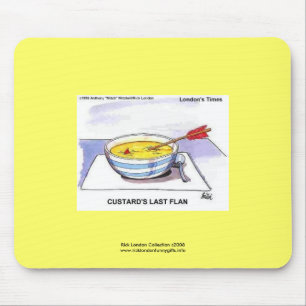 Crème Brûlée Letzter Flan Lustiges Cartoon-Mauspad Mousepad