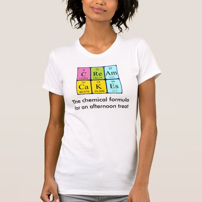 Creme Cakes Periodentafel Shirt (Vorderseite)