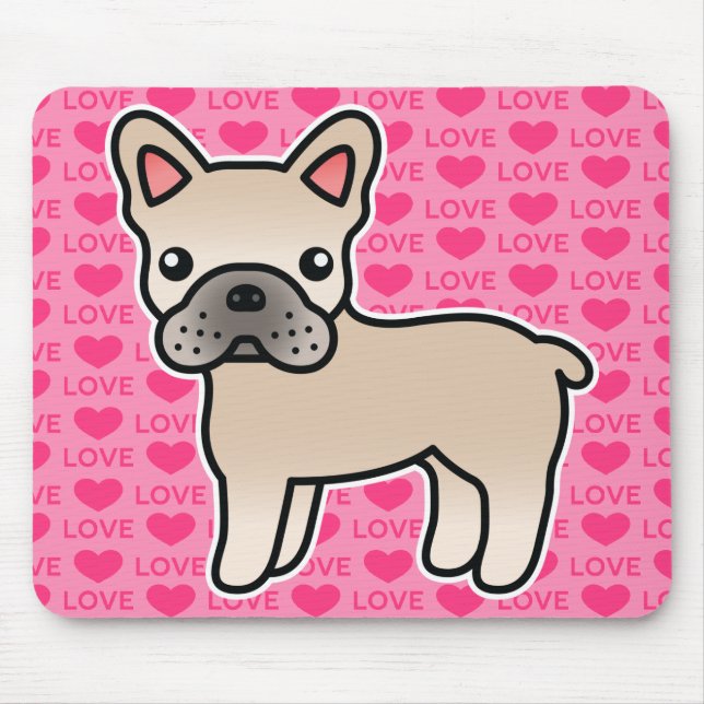 Creme Cartoon Mousepad (Vorne)
