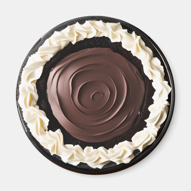 Creme Chocolate Pudding Pie Food Magnet (Vorne)