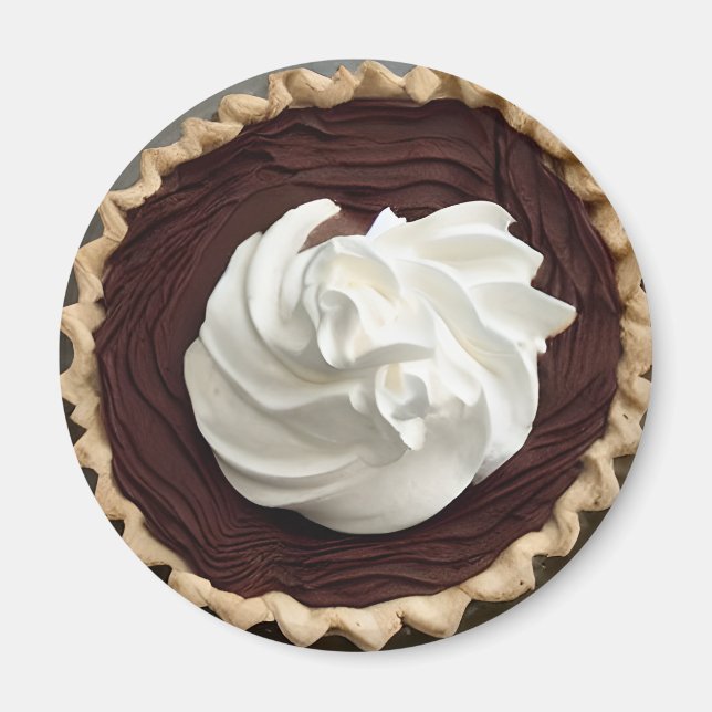 Creme Chocolate Pudding Pie Food Magnet (Vorne)