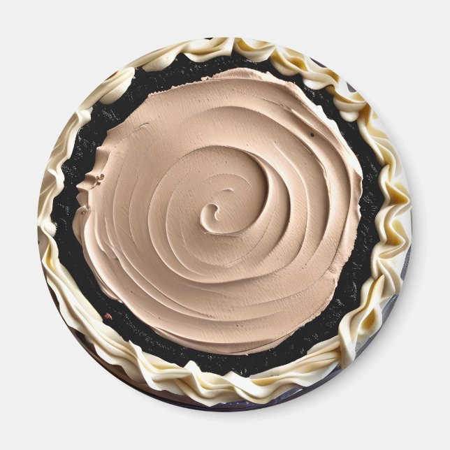 Creme Chocolate Pudding Pie Food Magnet (Vorne)