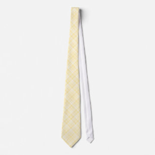 Creme Color Christmas 1 Kariertes Muster Krawatte 